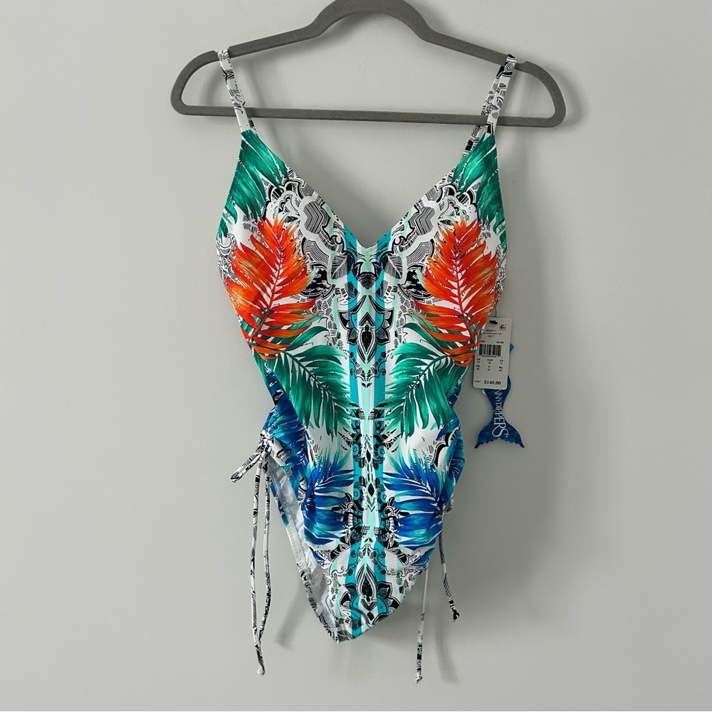 Skinny Dippers Cairo Shape Shifter V-Neck Tummy Control One Piece Swimsuit NWT M